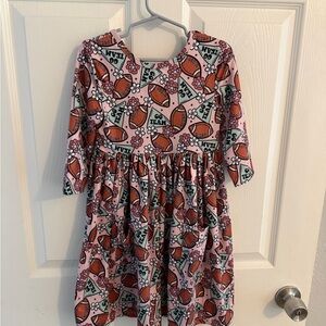 Mila & Rose Go Team Football 3/4 sleeve dress with pockets